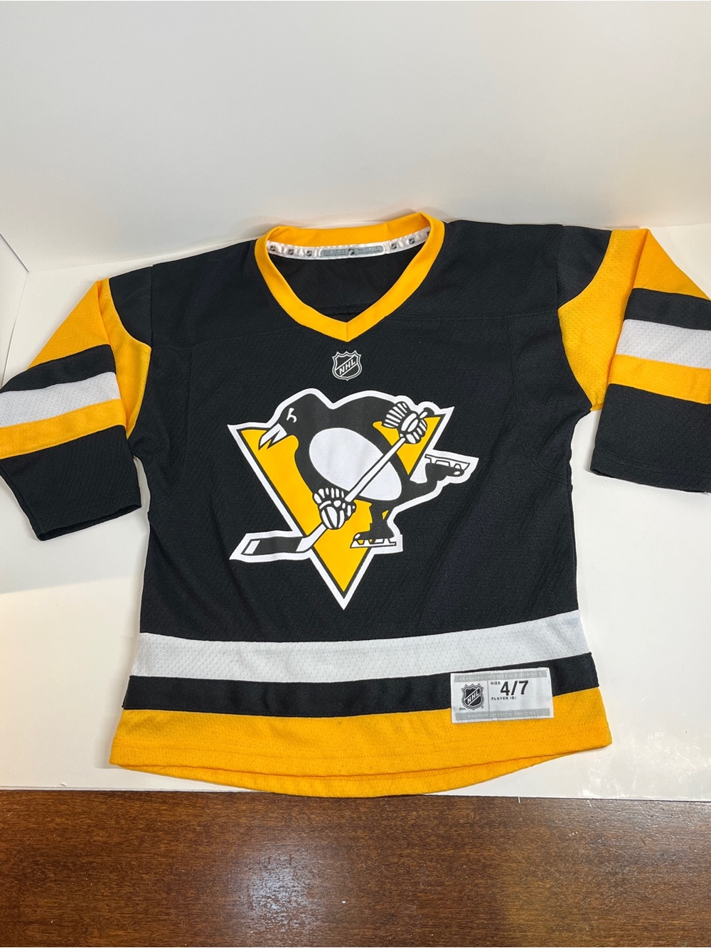 Toddler Kids Size 4/7 Officially Licensed NHL Pittsburgh Penguins Hockey Jersey